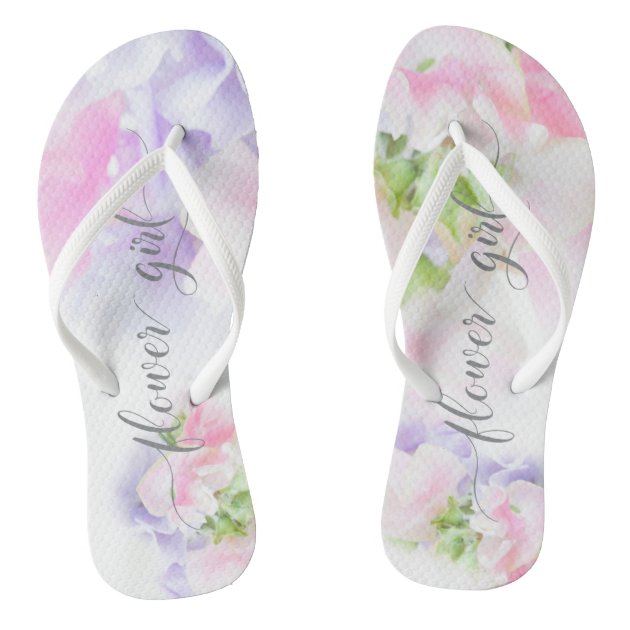 flower girl flip flops