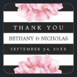 Floral Chic Wedding Thank You Favor Stickers<br><div class="desc">Modern,  simple,  stylish - perfect!  Easy to customize with your own text.  Font size and font itself can also be altered using the customization tools.</div>