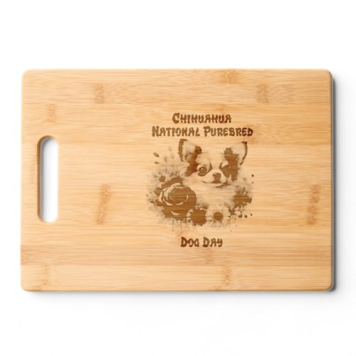 Floral Chihuahua A Petite Canine Blooms Cutting Board