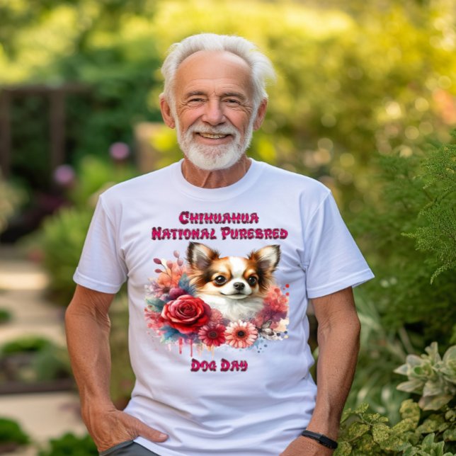 Floral Chihuahua A Petite Canine Blooms T-Shirt (Creator Uploaded)