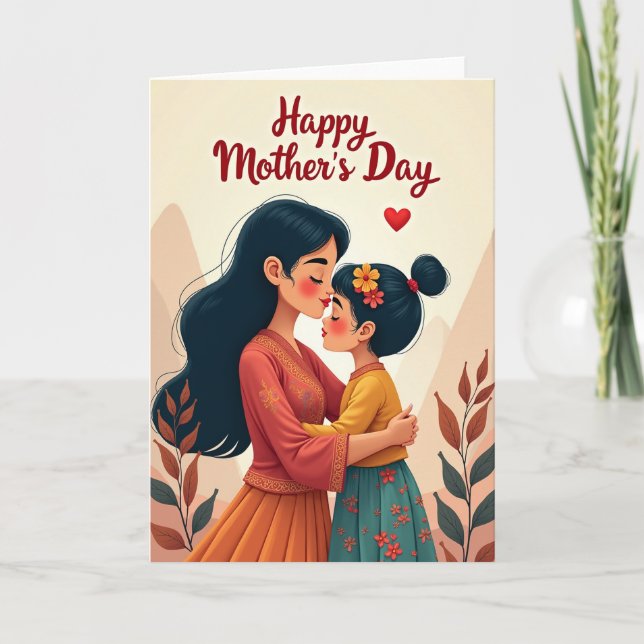 Floral Child Mothers Day Card (Front)