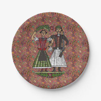 Floral Chili Oil Happy Hun Couple Paper Plates