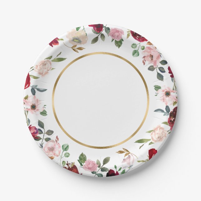 Floral China Paper Plates (Front)