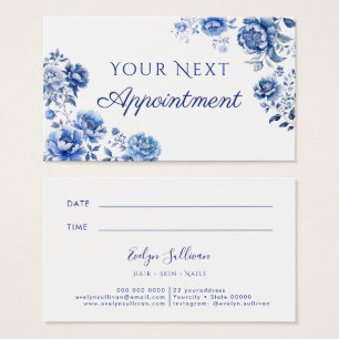 Floral chinoiserie appointment card