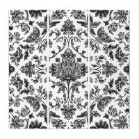 Floral Chinoiserie Black & White Watercolor