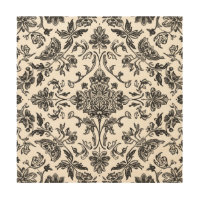 Floral Chinoiserie Black & White Watercolor