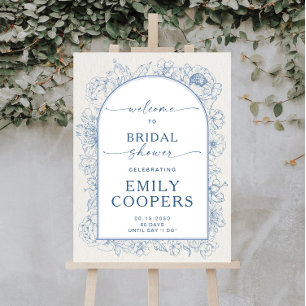 Floral Chinoiserie Bridal Shower Foam Board