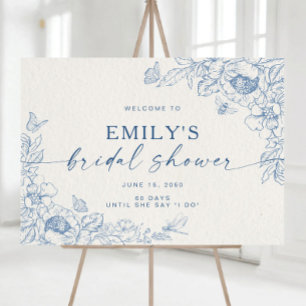 Floral Chinoiserie Bridal Shower Foam Board