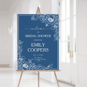 Floral Chinoiserie Bridal Shower Foam Board