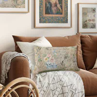 Chinoiserie lumbar pillow sales