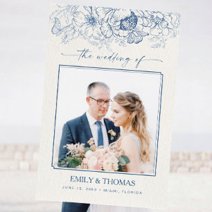  Floral Chinoiserie Wedding Ceremony Photo Prop Foam Board
