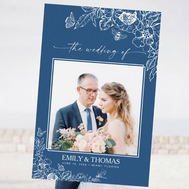 Floral Chinoiserie Wedding Ceremony Photo Prop Foam Board (Creator Uploaded)