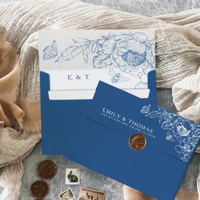 Floral Chinoiserie Wedding Envelope (Creator Uploaded)