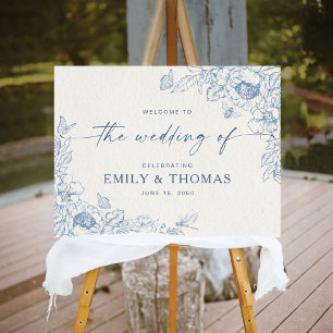 Floral Chinoiserie Wedding Foam Board