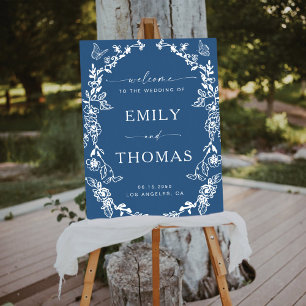 Floral Chinoiserie Wedding Foam Board