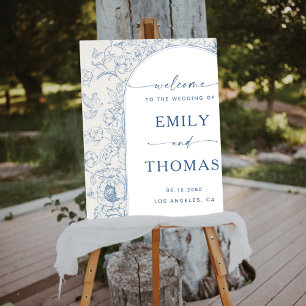 Floral Chinoiserie Wedding Foam Board