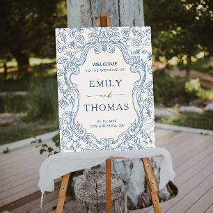 Floral Chinoiserie Wedding Foam Board