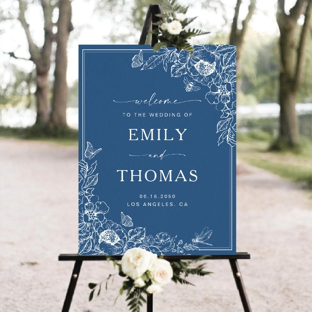 Floral Chinoiserie Wedding  Foam Board (Creator Uploaded)