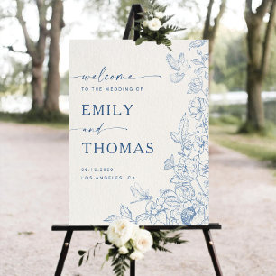Floral Chinoiserie Wedding Foam Board