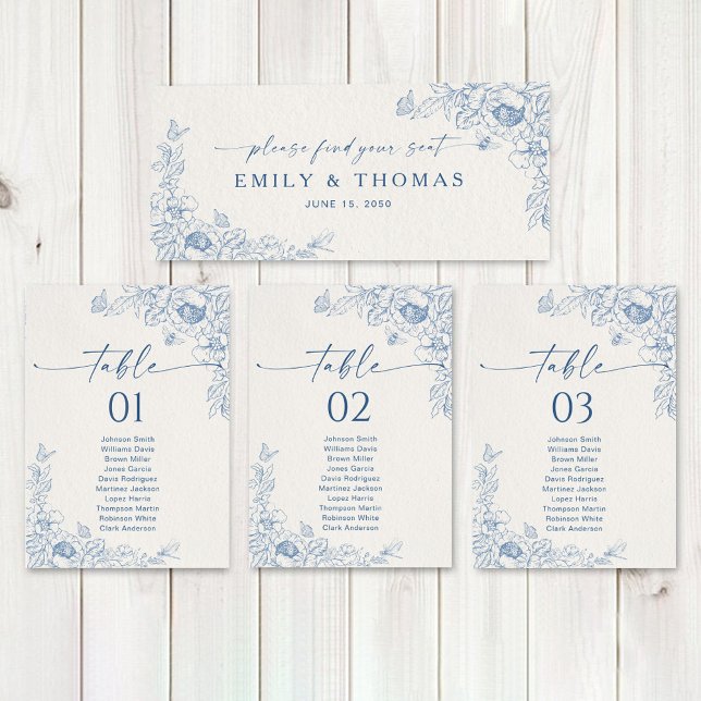 Floral Chinoiserie Wedding Head Table Sign (Creator Uploaded)
