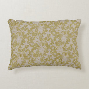 Floral Chintz Silhouette-Chartreuse  Accent Pillow