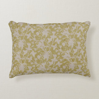 Floral Chintz Silhouette-Chartreuse Accent Pillow