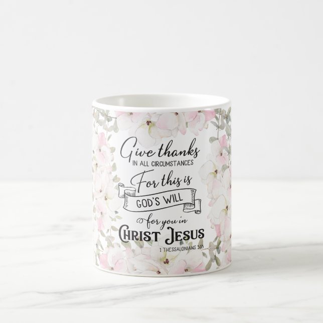 Floral Christian/Bible  Coffee Mug (Center)