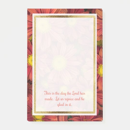 Floral Christian Bible Verse Post It Postit Notes