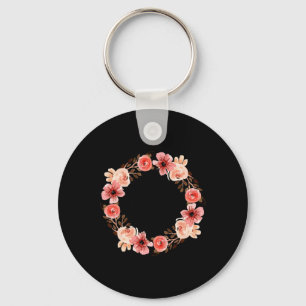 Floral Christian No Weapon Formed Against You Bibl Keychain