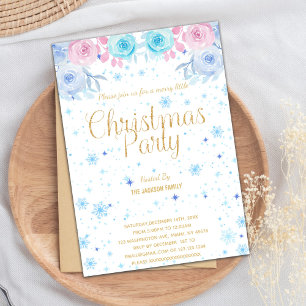 Floral Christmas Christmas Invitations