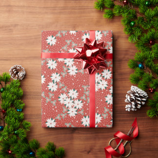 Floral Christmas Gift Wrap