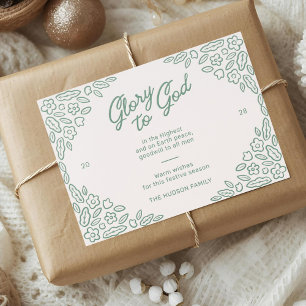 Floral Christmas Holiday Letterpress Card