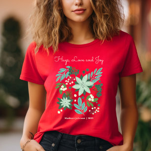 Floral Christmas Party T-Shirt