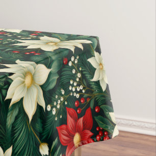 Floral Christmas Pattern  Tablecloth