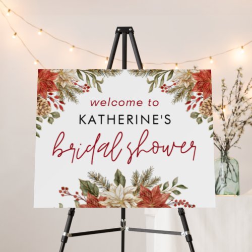 Floral Christmas Winter Bridal Shower Foam Board