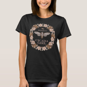 Floral Cicada Girl T Great Eastern Brood X T-Shirt