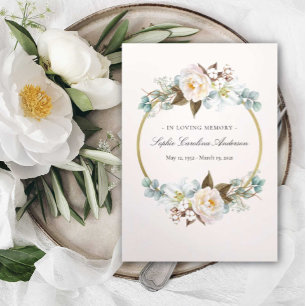 Floral Circle Celebration of Life Program