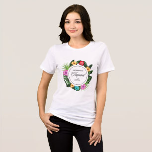 Floral Circle Design Women's T-Shirts
