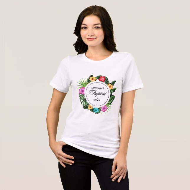 Floral Circle Design Women's T-Shirts (Front Full)
