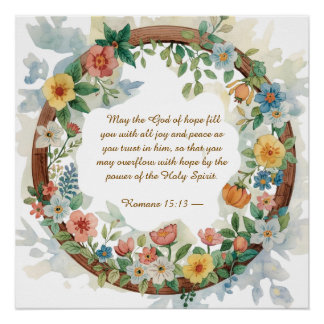 Floral Circle Frame Bible Memory Anchor Download Poster