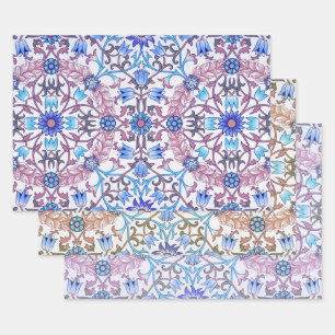 Floral Circle Pattern, William Morris Wrapping Paper Sheets