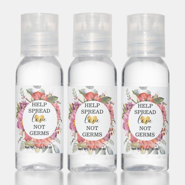 Floral Circle Watercolor Hand Sanitizer (Set)