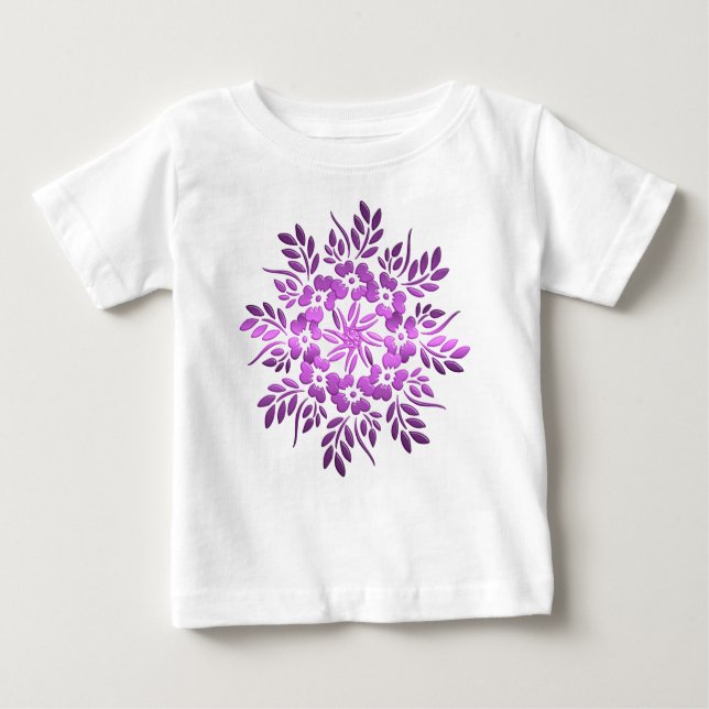 Floral circles purple element. baby T-Shirt (Front)