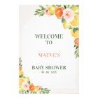 Floral Cirus Main Squeeze Baby Shower Welcome Sign