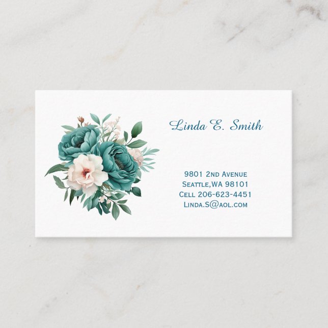 Floral Classic Calling Card (Front)