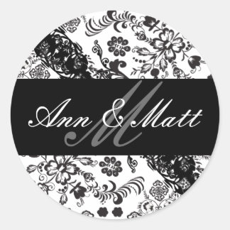 floral classic round sticker