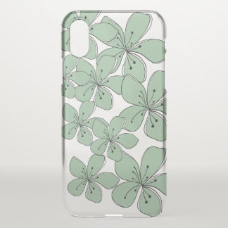 Floral Clear iPhone X Phone Case