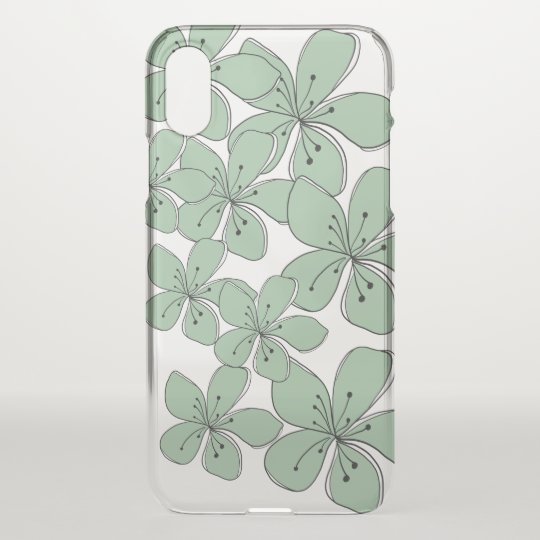 Floral Clear iPhone X Phone Case
