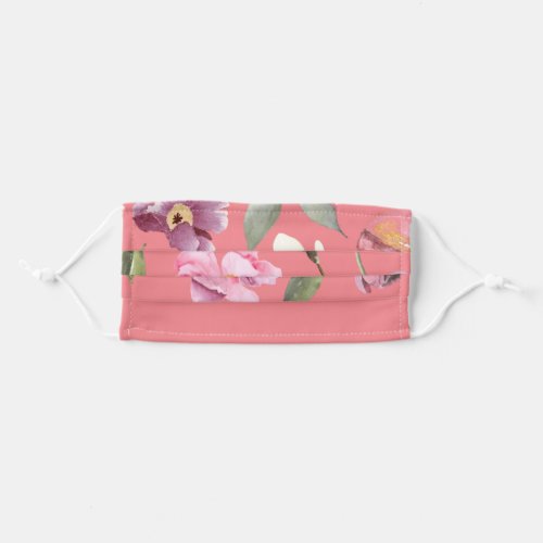 Floral Cloth Face Mask with Filter Slot Pink