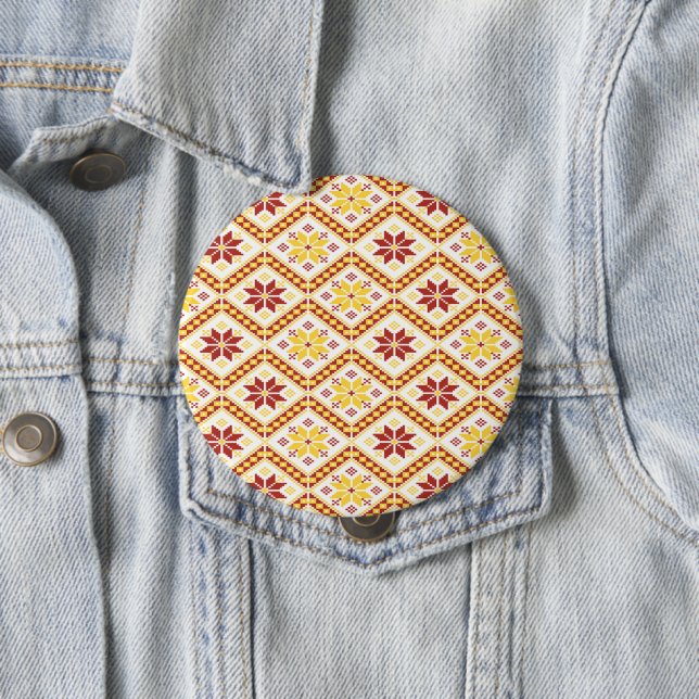 Floral cloth pattern button (In Situ)
